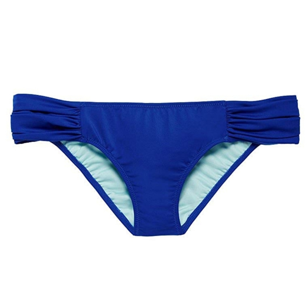 EUC Victoria's Secret Pink The Knockout Blue Bikini Bottoms